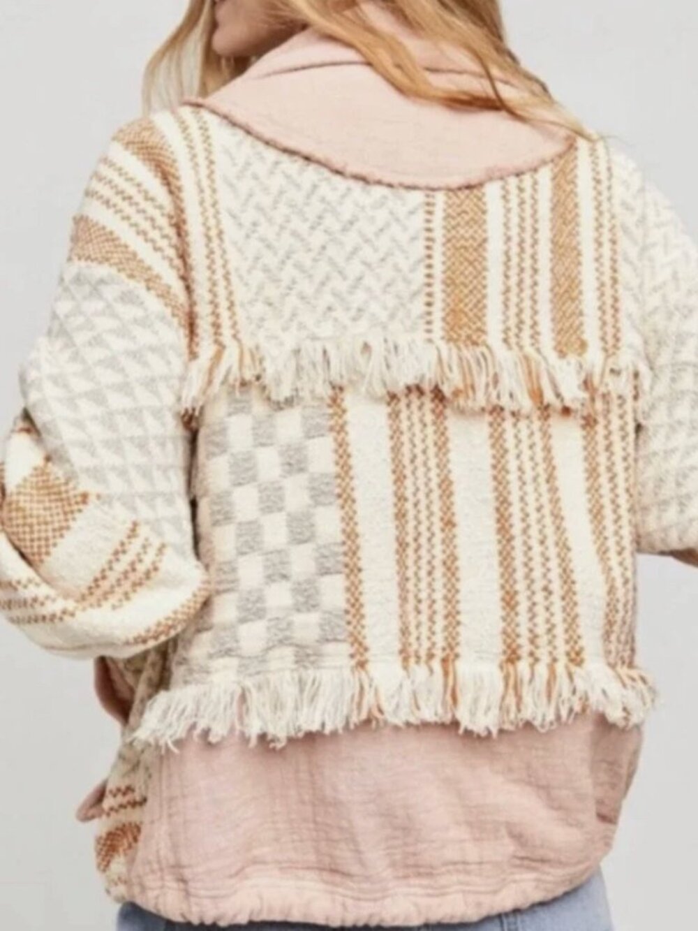 FREE PEOPLE EVERYTHING NICE SUGAR ROSE JACKET - Picture 7 of 13